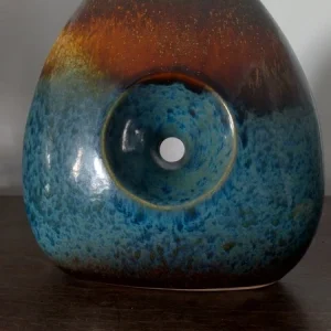 vado ceramica vintage con foro al centro italy