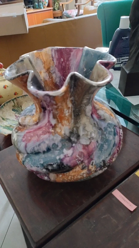 vaso ceramica barbotine france antico vaso ceramica barbotine france antico