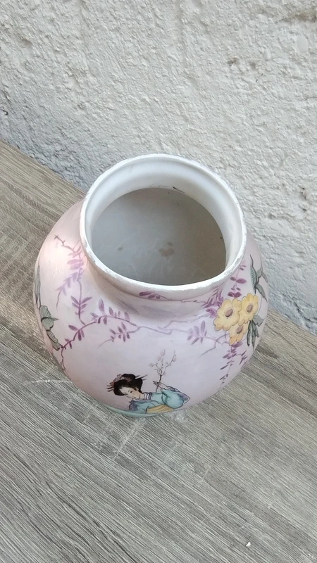 vaso porcellana antico dipinto a mano geisha vaso porcellana antico dipinto a mano geisha