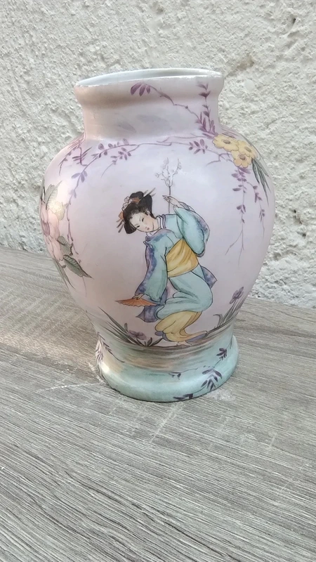 vaso porcellana antico dipinto a mano geisha vaso porcellana antico dipinto a mano geisha