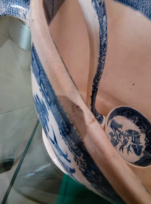 grande zuppiera presumibilmente inglese decoro china bianco e blu grande zuppiera presumibilmente inglese decoro china bianco e blu