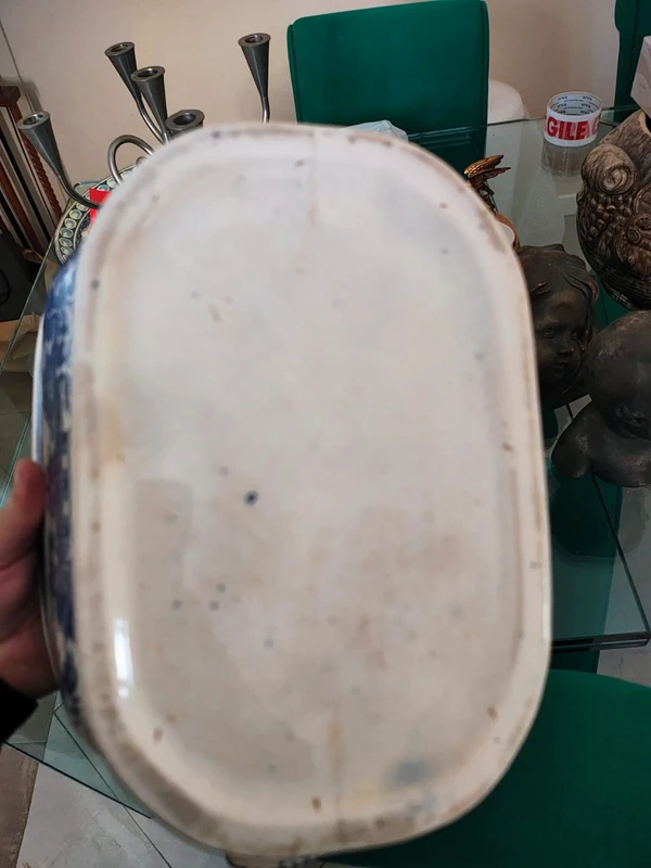 grande zuppiera presumibilmente inglese decoro china bianco e blu grande zuppiera presumibilmente inglese decoro china bianco e blu