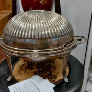 antico piatto da portata caldo a cupola inglese silver plate