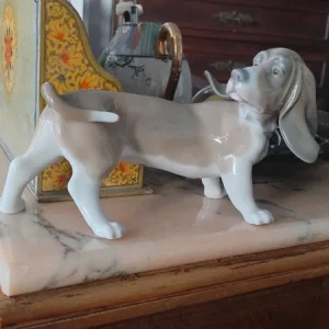 cane bassotto bassethound porcellana lladro
