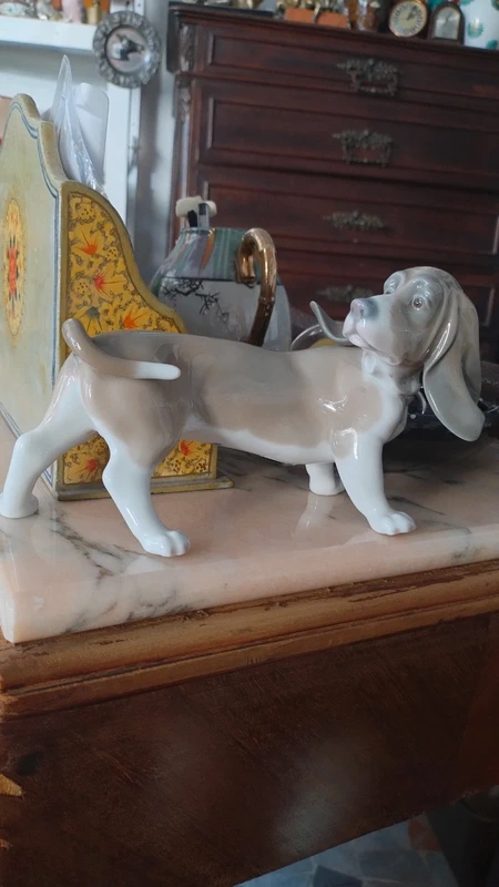 cane bassotto bassethound porcellana lladro cane bassotto bassethound porcellana lladro
