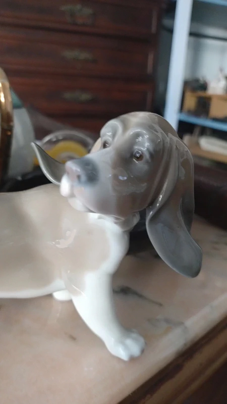 cane bassotto bassethound porcellana lladro cane bassotto bassethound porcellana lladro