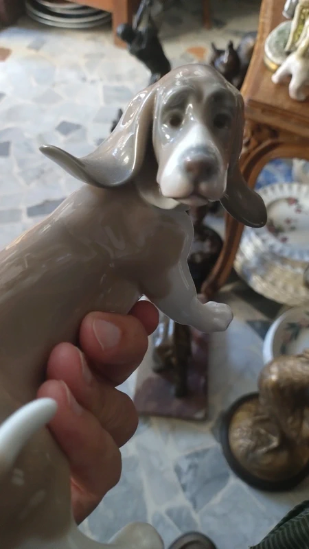 cane bassotto bassethound porcellana lladro cane bassotto bassethound porcellana lladro