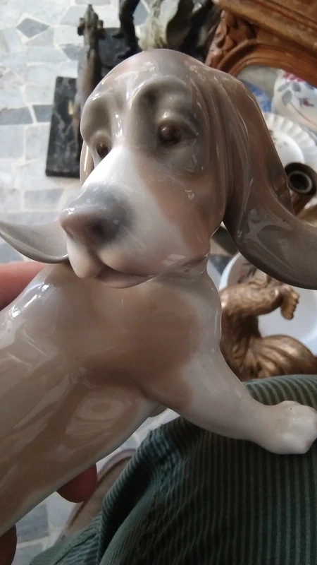 cane bassotto bassethound porcellana lladro cane bassotto bassethound porcellana lladro