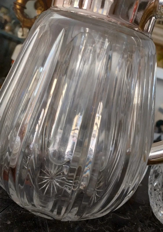 caraffa in cristallo per spremuta limonata con ghiaccio caraffa in cristallo per spremuta limonata con ghiaccio
