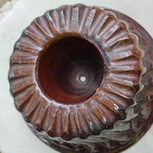 vintage ceramica ciambellone budino formina smaltato