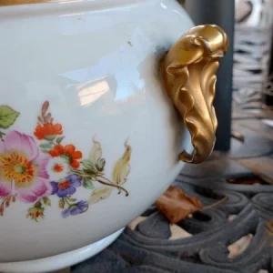 cachepot vaso ceramica fiori capodimonte italy