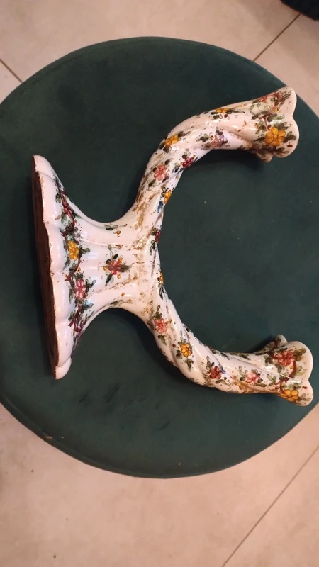 coppia candelabro candeliere ceramica fiori cam gubbio coppia candelabro candeliere ceramica fiori cam gubbio