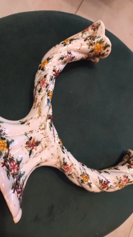 coppia candelabro candeliere ceramica fiori cam gubbio coppia candelabro candeliere ceramica fiori cam gubbio