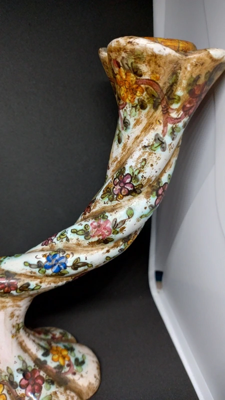 coppia candelabro candeliere ceramica fiori cam gubbio coppia candelabro candeliere ceramica fiori cam gubbio