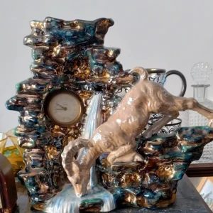 orologio da tavolo in ceramica caronetti cunardo