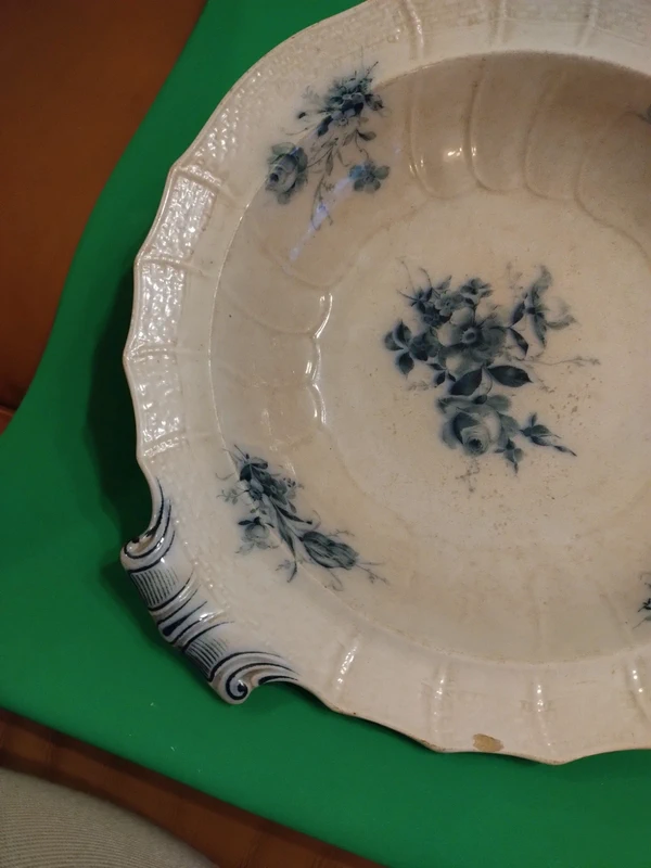 ciotola con manici fiori blu villeroy & boch antico ciotola con manici fiori blu villeroy & boch antico