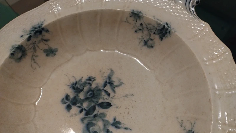 ciotola con manici fiori blu villeroy & boch antico ciotola con manici fiori blu villeroy & boch antico