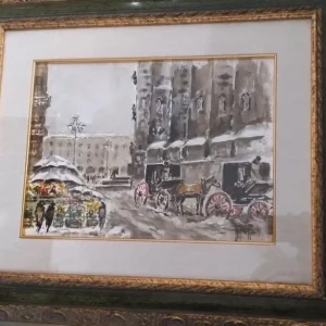 acquarello duomo milano autore balzarotti italy