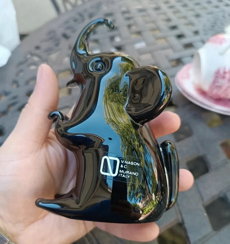 elefante vetro nero murano nason italy elefante vetro nero murano nason italy