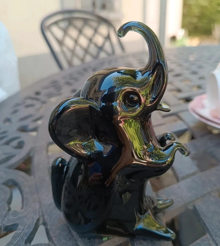 elefante vetro nero murano nason italy elefante vetro nero murano nason italy