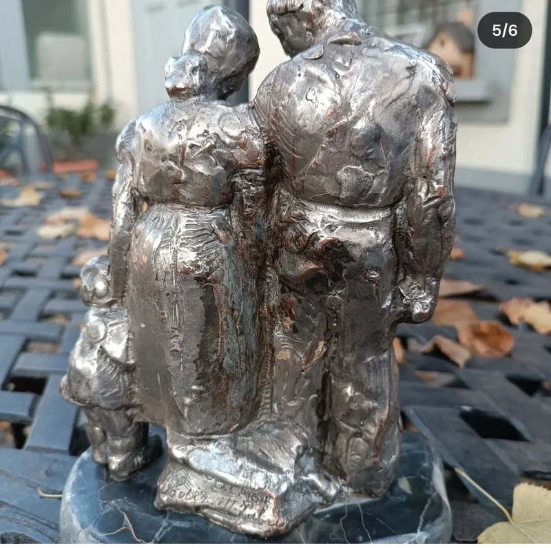 scultura ceramica argentata firma m. fabris italy scultura ceramica argentata firma m. fabris italy