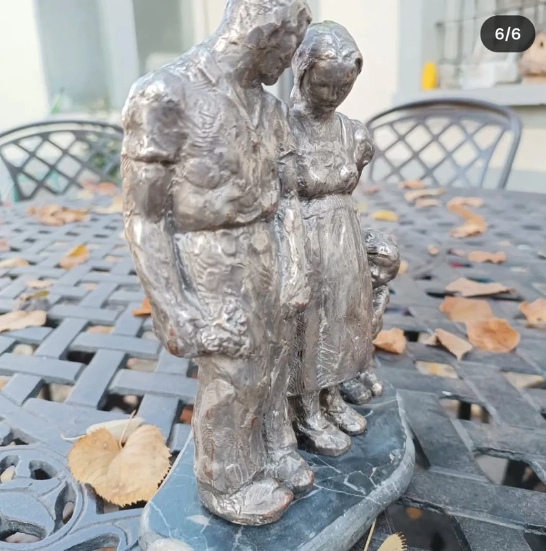 scultura ceramica argentata firma m. fabris italy scultura ceramica argentata firma m. fabris italy