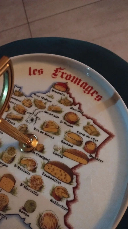 servizio 6 piatto con alzatina formaggio les fromages de france servizio 6 piatto con alzatina formaggio les fromages de france