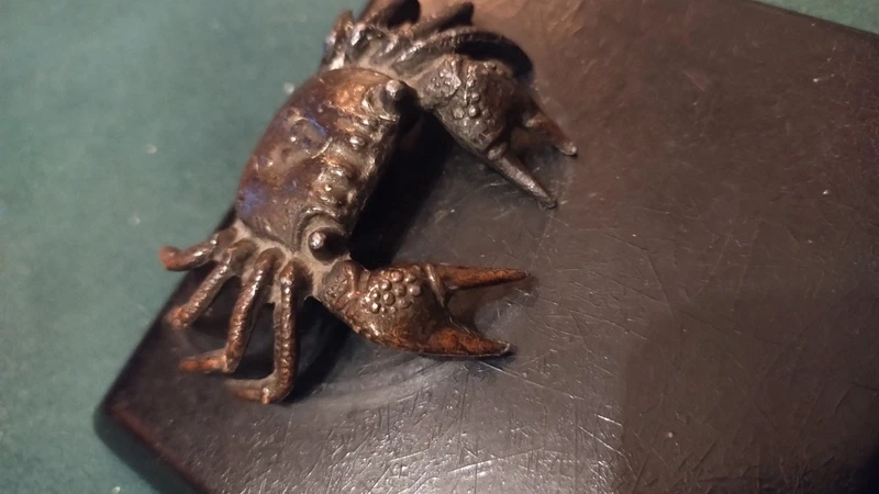 granchio bronzo su basamento fermacarte granchio bronzo su basamento fermacarte