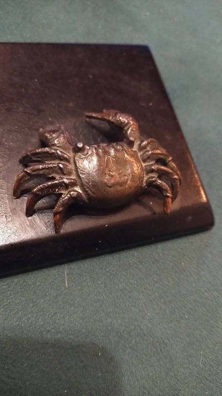 granchio bronzo su basamento fermacarte granchio bronzo su basamento fermacarte