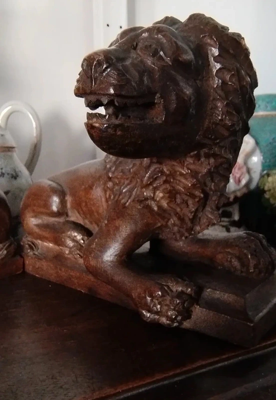 coppia leone leoni legno antico coppia leone leoni legno antico