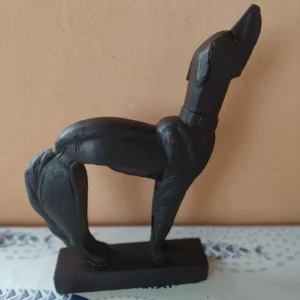 cane levriero in legno stile art decò