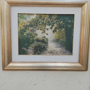 quadro olio su tela milano giardini pubblici "controluce" di bruno albè