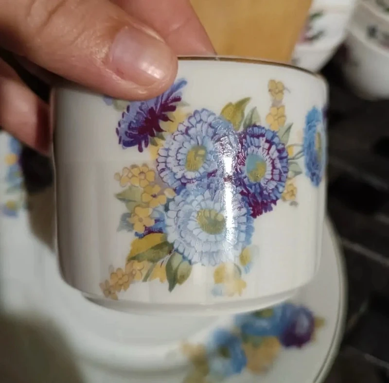 tazza thè ortensie viola epiag cecholovakia tazza thè ortensie viola epiag cecholovakia