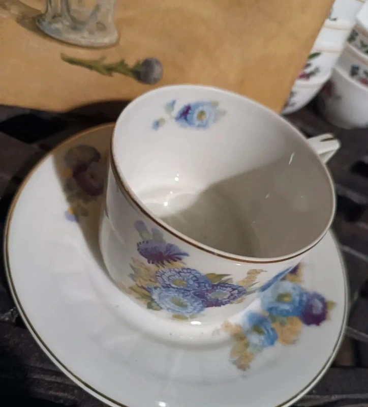 tazza thè ortensie viola epiag cecholovakia tazza thè ortensie viola epiag cecholovakia