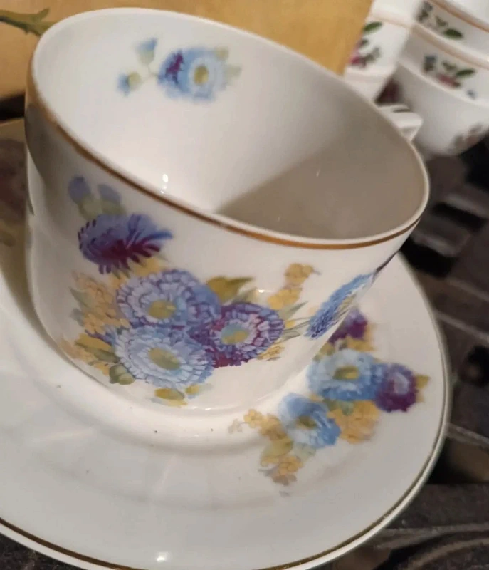 tazza thè ortensie viola epiag cecholovakia tazza thè ortensie viola epiag cecholovakia