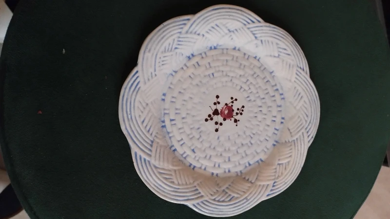 set piatto ceramica francese antico tipo sarreguemines set piatto ceramica francese antico tipo sarreguemines