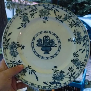 piatto bianco blu società ceramica richard milano delft