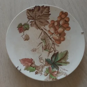 piatto antico uva società ceramica richard milano