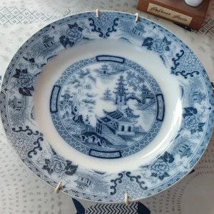 piatto antico v&b villeroy & boch wallerpangen flow blue in porcellana design orientale