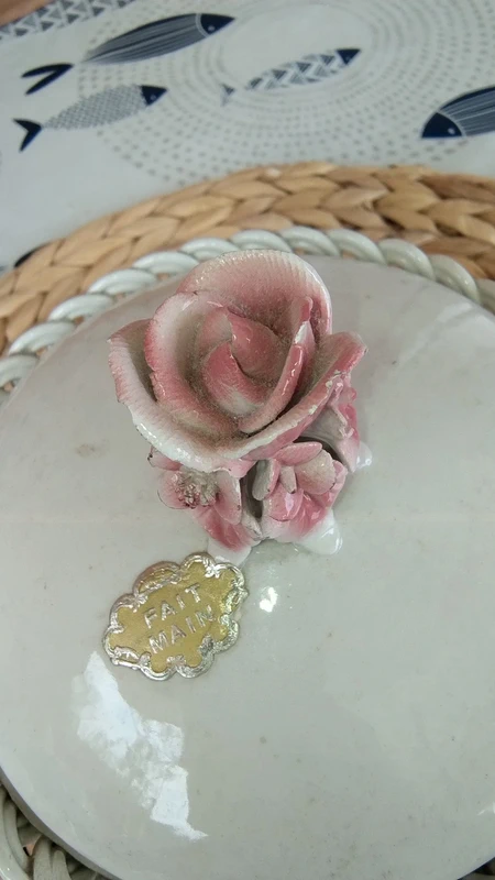 scatola porcellana decoro rose rosa scatola porcellana decoro rose rosa