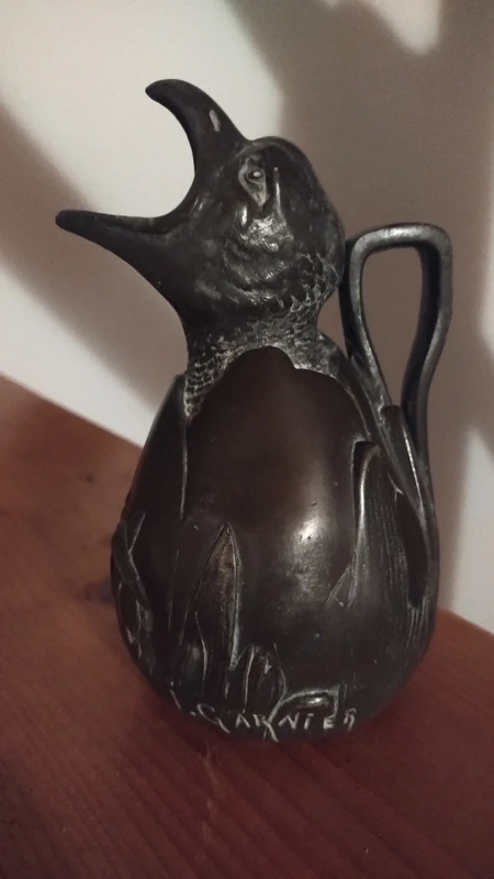 brocca peltro art nouveau j. ganier brocca peltro art nouveau j. ganier