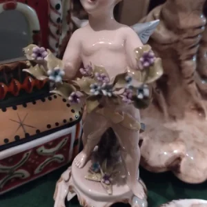putto angelo cherubino porcellana policroma triade italy