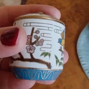 scatola collezione miniatura cloisonné smalto