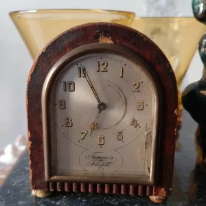 orologio sveglia da tavolo legno antica