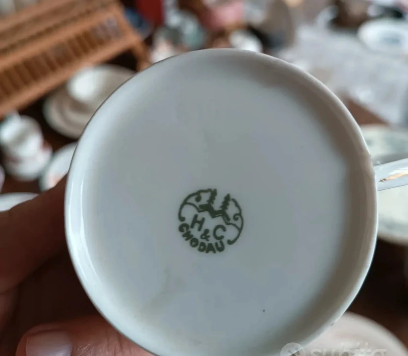 tazza thè tè fiori arancioni h&c chodau czechoslovakia tazza thè tè fiori arancioni h&c chodau czechoslovakia