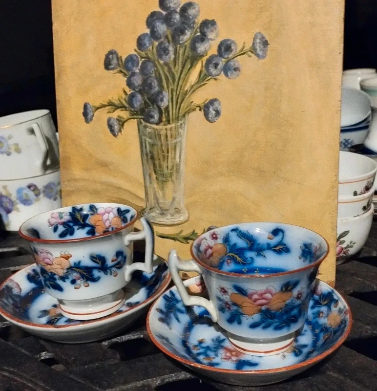 coppia tazza con piattino john ridgwaus imari england coppia tazza con piattino john ridgwaus imari england