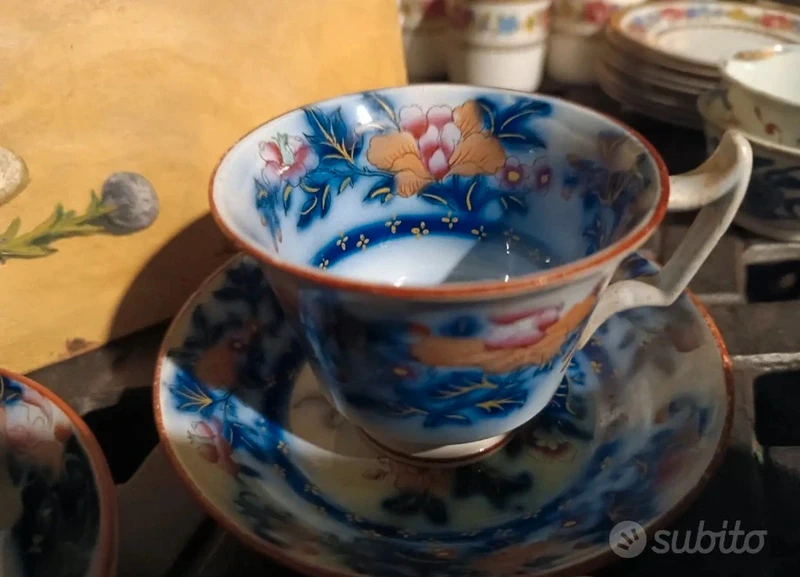 coppia tazza con piattino john ridgwaus imari england coppia tazza con piattino john ridgwaus imari england