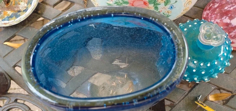 vaso vetro pieno murano toni del blu con bolle vaso vetro pieno murano toni del blu con bolle
