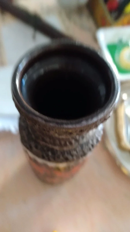 vaso ceramica vintage west germany marrone e rosso vaso ceramica vintage west germany marrone e rosso