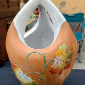 ferruccio palazi vaso in ceramica 'finto legno' italia vintage anni 50